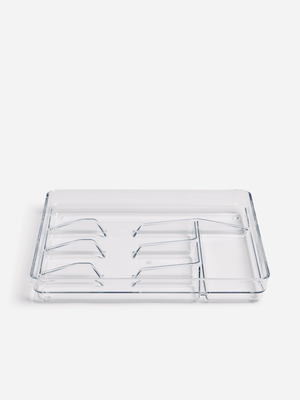 Jet Home Clear Cutlery Serve Tray