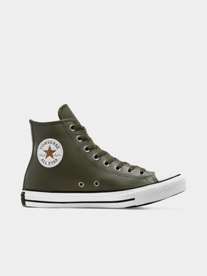 Mens Converse Chuck Taylor All Star Leather Khaki/White Sneakers