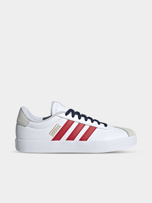 Mens adidas VL Court 3.0 White/Red Sneaker