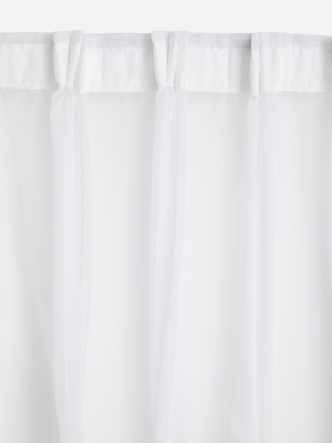 Jet Home White Embroidered Tape Curtain