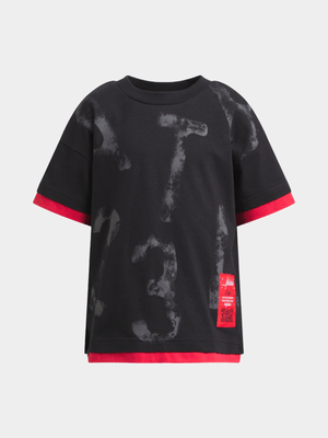 Jet Younger Boys Black/Red T-Shirt