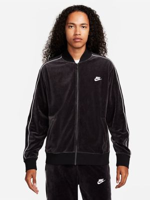 Nike Men's Nsw Club Black Velour Jacket