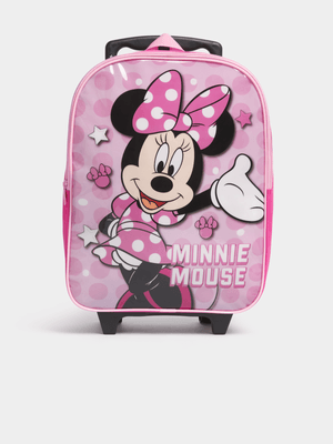 Jet Kids Pink Minnie Mouse School Trolley Bag