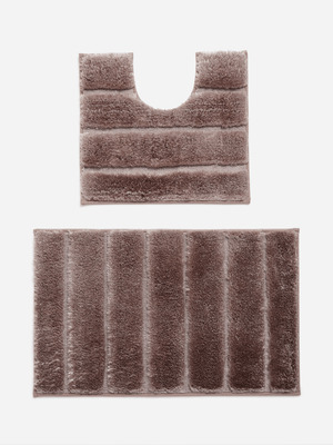 Jet Home Taupe 2 Piece Bathmat