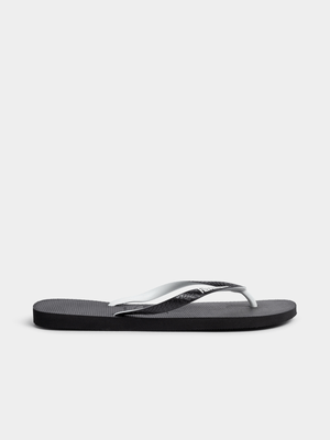 Mens Hi-Tec Top Mix Black Flip Flops