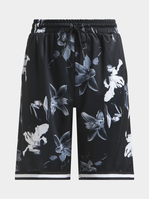 Jet Older Boys Black/White Floral Shorts