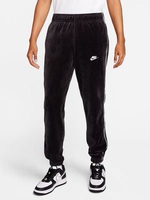 Nike Men's Nsw Club Black Velour Pants