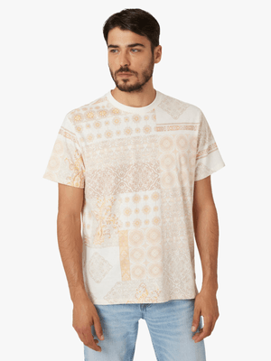 Men's Guess Black Rio Patchwork Crew