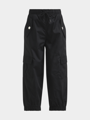 Jet Younger Girls Black Cargo Pants