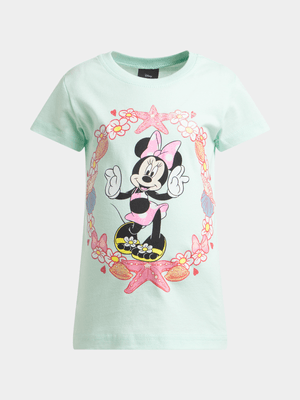 Jet Younger Girls Sage Minnie Mouse Vacay T-Shirt