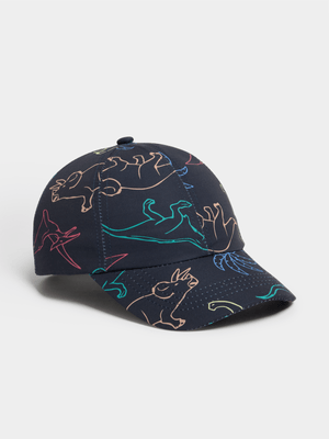 Jet Younger Boy's Navy Dino Baseball Cap