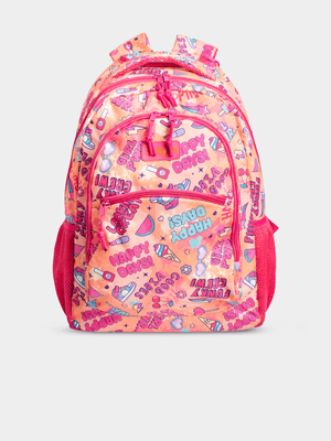 Squiggle Tweens Orange Trolley Backpack