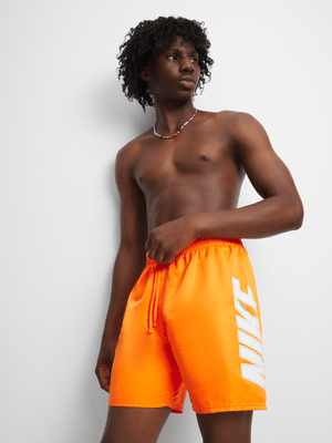 Nike Men's Big Block Orange Volley Shorts