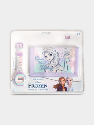 Frozen Purple Watch and Wallet Set