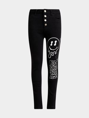 Jet Younger Girls Black Skinny Jeans