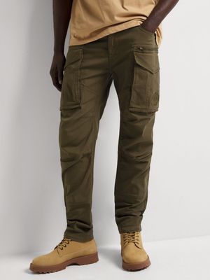 Fabiani Men's Zipped Utility Fatigue Twill Pants