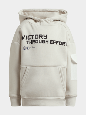 Youth TS Victory Through Effort Stone Hoodie