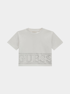 Junior Girl Guess White T-Shirt