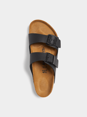 Birkenstock Men's Arizona Saffiano lack Slide