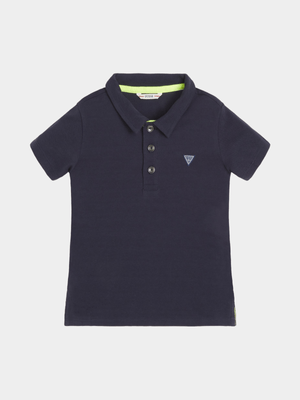 Younger Boys Guess Blue Polo