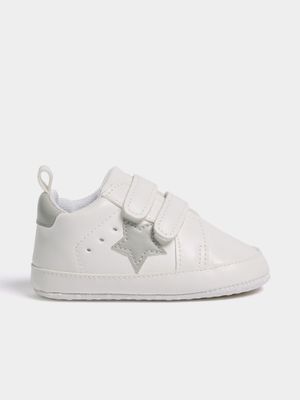 Jet Infant Boys White Star Court Sneakers