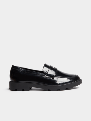 Women's Black Penny Loafers