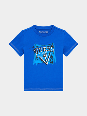 Younger Boys Guess Blue T-Shirt