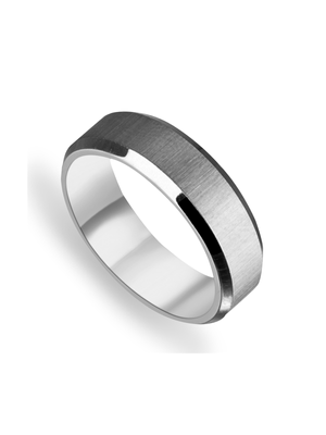 Titanium Matt Bevelled Edge 7mm Wedding Band