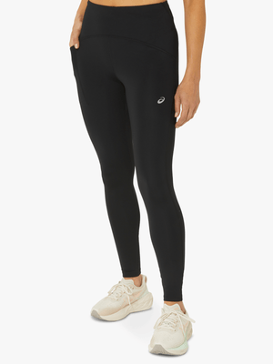 Womens Asics Road High Waist Black Tights