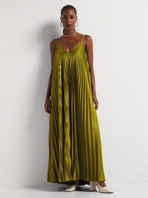 Luella Pleated Maxi Sundress