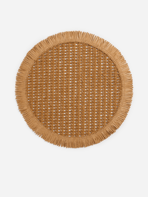 Jet Home Straw Fringed Place Mat