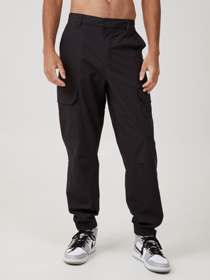 Men's Cotton On Black Ripstop Jogger