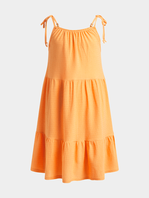 Jet Younger Girls Orange Strappy Dress