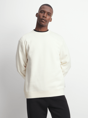 Mens TS Dynamic Fleece Cream Crew Sweat