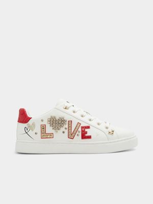 Women's Aldo White Digiheart Sneakers