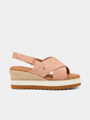 Women's Butterfly Feet Nude Billie1 Low Wedges