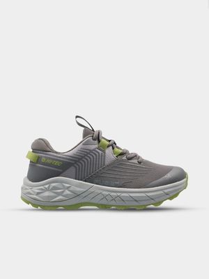 Junior Grade-School Fuse Trail Grey/Green Trail Running Shoes