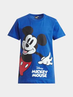 Jet Younger Boys Blue Mickey Mouse T-Shirt