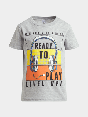 Jet Younger Boys Grey Ready To Play T-Shirt