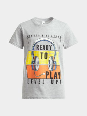 Jet Younger Boys Grey Ready To Play T-Shirt