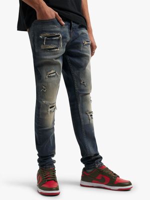 Redbat Men's Medium Blue Super Skinny Jeans