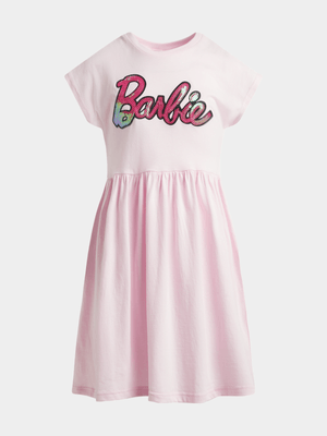 Jet Younger Girls Pink Barbie Dress