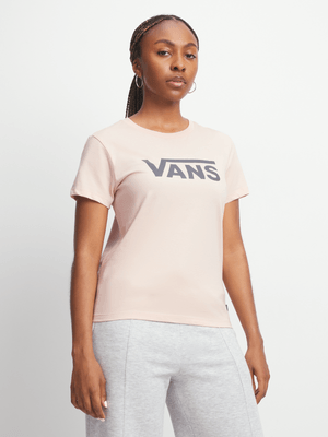 Women's Vans Drop V SS Crew-B Orange Tee