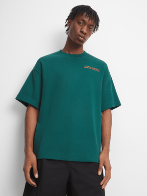 Archive Men's Green Textured T-Shirt