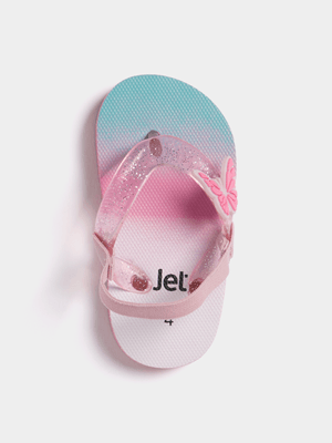 Jet Younger Girls Pink/Ombre Flip Flops