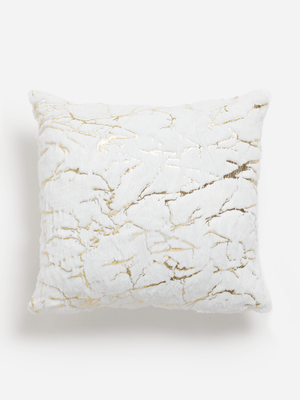 Jet Home White/Gold Scatter Cushion