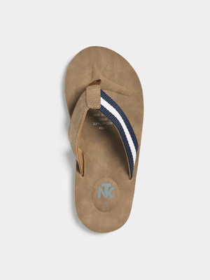 Jet Older Boys Brown Flip Flops