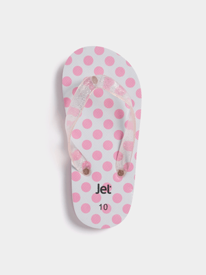 Jet Older Girls Cerise/White Flip FLops