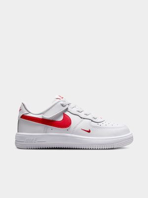 Nike Kids Air Force 1 Low White/Red Sneaker