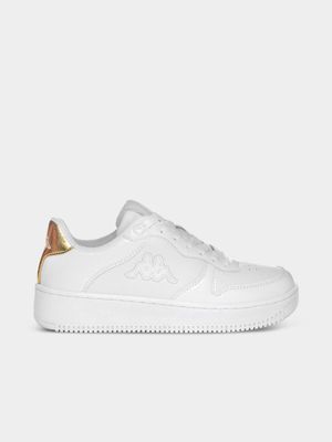 Womens Kappa Logo Maserta 6 White/Gold Sneakers